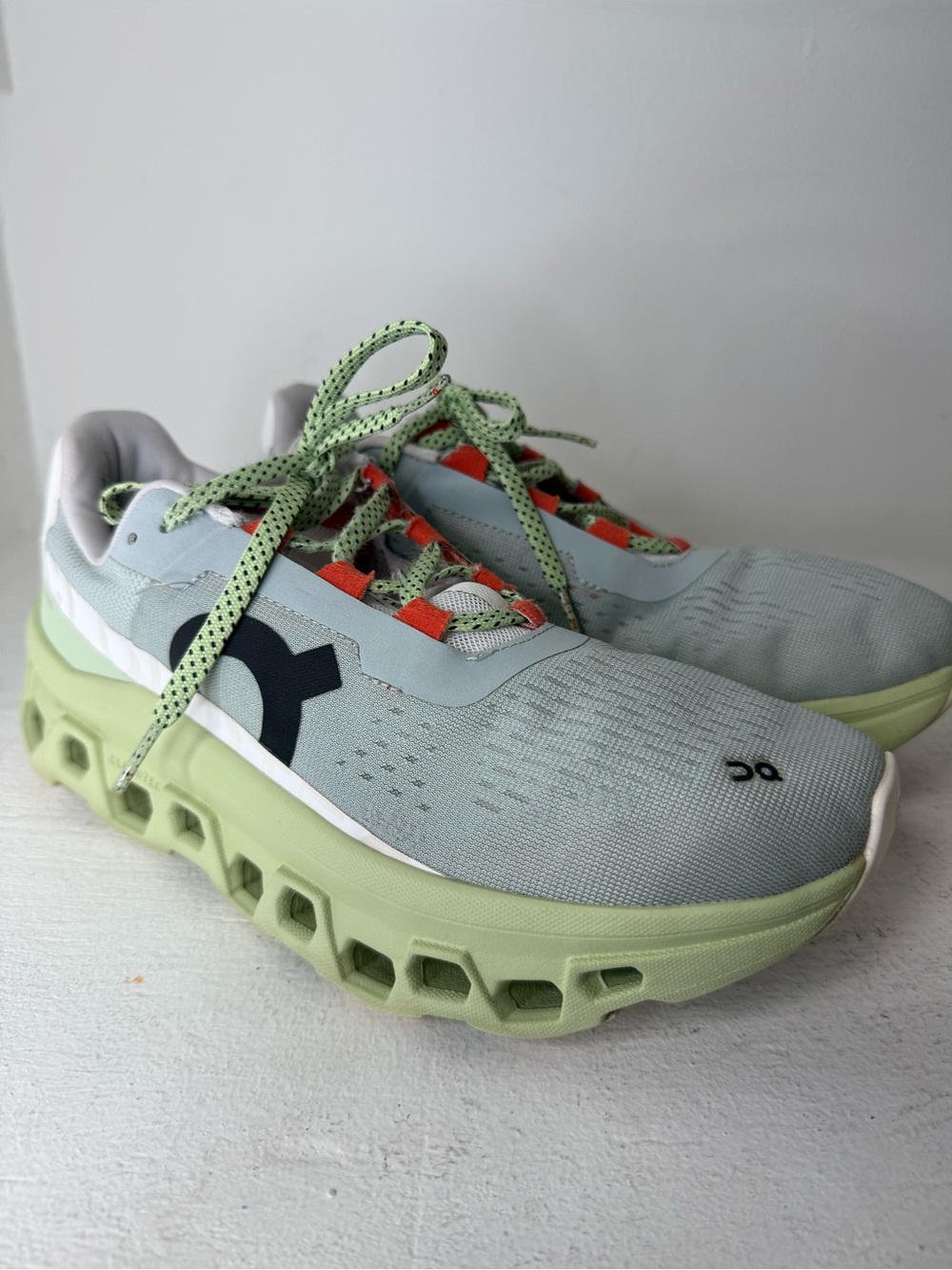 On Running Cloudrunner Women's Athletic Shoes in Pale Green and grey